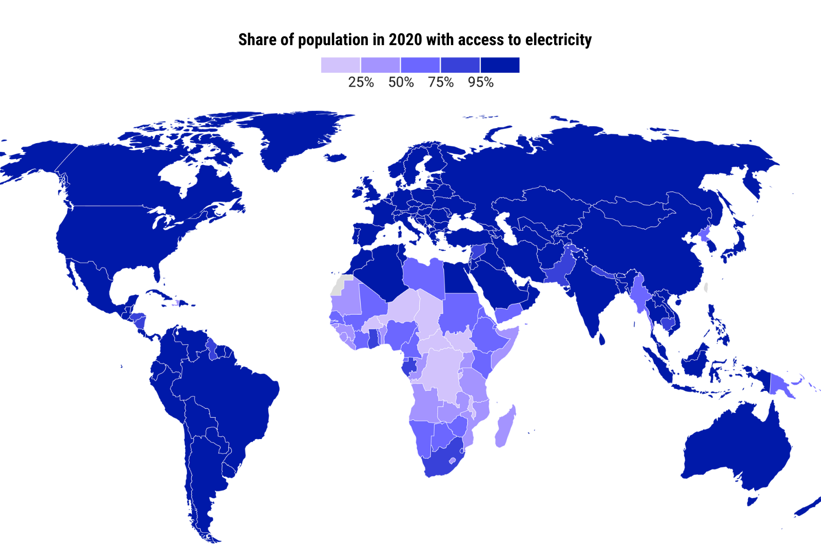 Coverage Gaps: Worldwide Access to Electricity