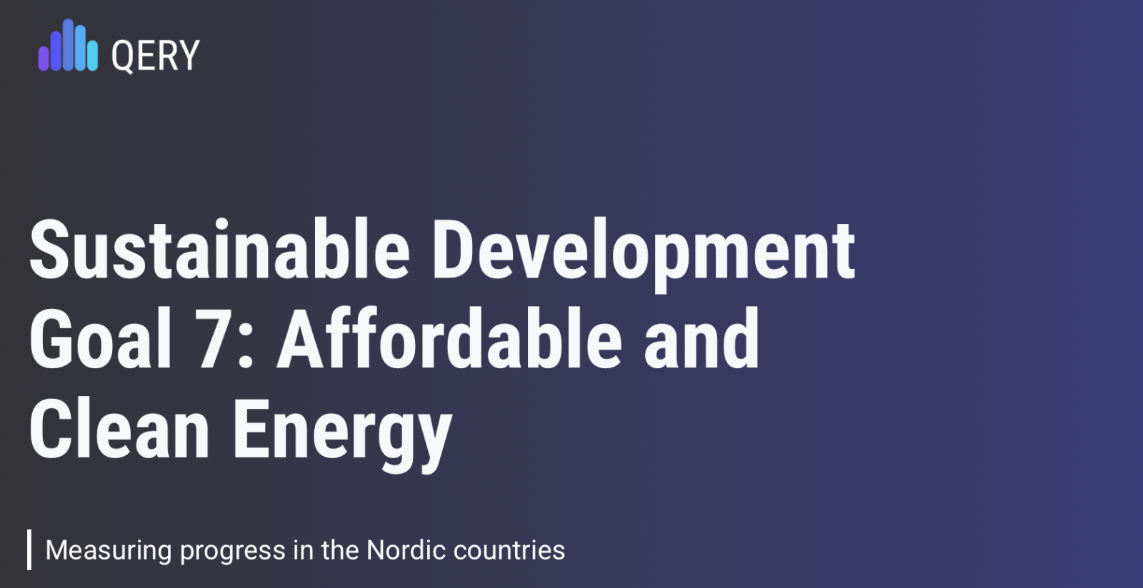 The Nordics and SDG 7: Tracking Progress